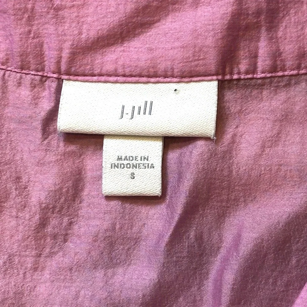 J Jill Shirt Womens‎ Small Pink Lyocell Blend Tunic V Neck 3/4 Sleeve Top - Picture 6 of 9
